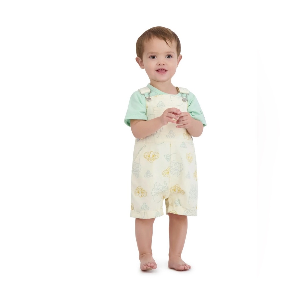 Disney Lion King Baby Boy 2 piece Shortall Set, Size 24 months